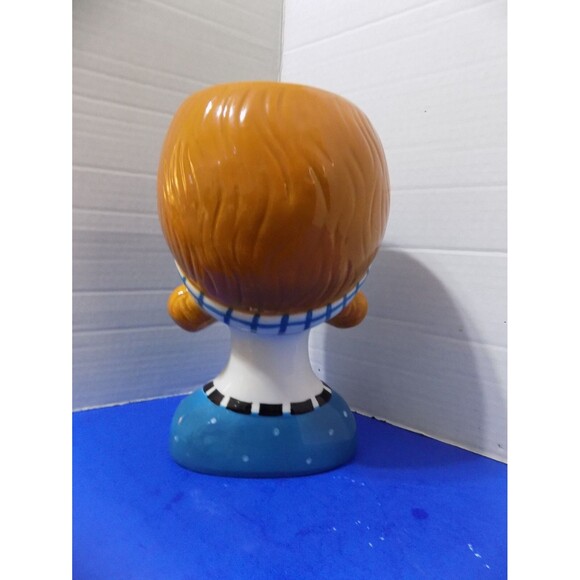NEW Large Retro Style Lady Head Vase Figurine 1950's Style Girl Ceramic - Picture 2 of 8